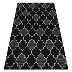 TEPPICH SISAL FLOORLUX 20607 Marokkanisches Spalier, Trellis schwarz / silber