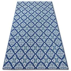 Teppich COLOR 19246/699 SISAL Blumen Blau