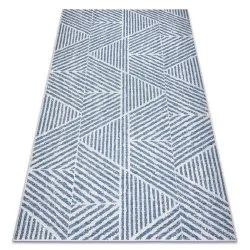 Teppich COLOR 47176360 SISAL Linien, Dreiecke, Zickzack beige / blau