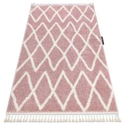 Teppich BERBER BENI rosa Franse berber marokkanisch shaggy zottig