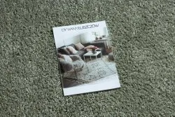 Dywan kwadratowy BERBER 9000 zielony Frędzle berberyjski marokański shaggy