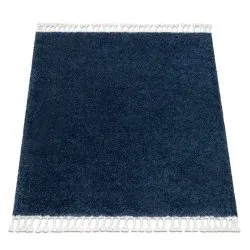 Teppich BERBER quadratisch 9000 dunkelblau Franse berber marokkanisch shaggy