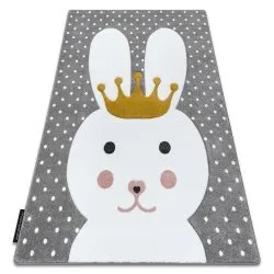 Kinderteppich PETIT BUNNY HASE grau