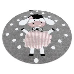 Kinderteppich PETIT DOLLY Schaf Kreis grau