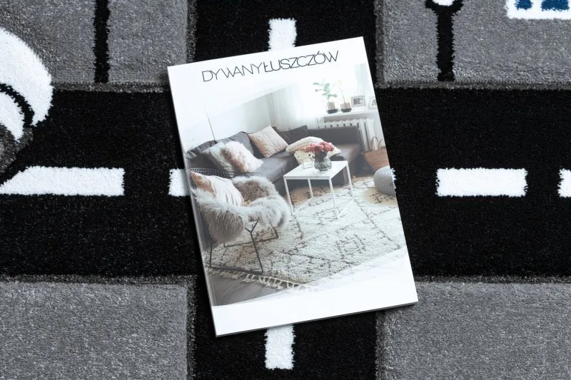 Dywan PETIT CITY MIASTO ULICE ULICZKI szary