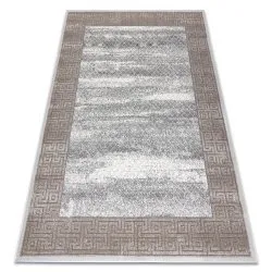 Modern NOBLE Teppich 1512 67 Rahmen, griechisch vintage - Strukturell zwei Ebenen aus Vlies creme / beige