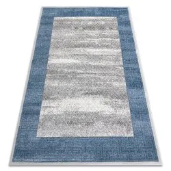 Modern NOBLE Teppich 1512 68 Rahmen, griechisch vintage - Strukturell zwei Ebenen aus Vlies creme / blau