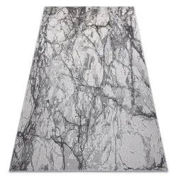 Modern NOBLE Teppich 9962 65 Marmor, Stein - Strukturell zwei Ebenen aus Vlies creme / grau