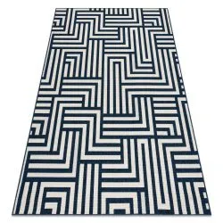 Teppich SPRING 20421994 Labyrinth, geschlungen - creme / blau