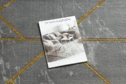 Dywan EMERALD ekskluzywny 1012 glamour, stylowy geometryczny, marmur szary / złoty