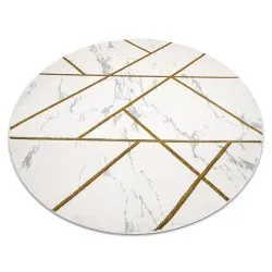 Exklusiv EMERALD Teppich 1012 Kreis - glamour, stilvoll Marmor, geometrisch creme / gold
