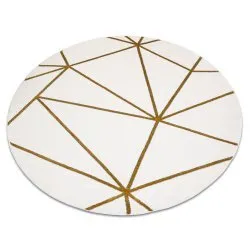 Exklusiv EMERALD Teppich 1013 Kreis - glamour, stilvoll geometrisch creme / gold