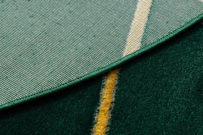 Dywan EMERALD ekskluzywny 1013 koło - glamour, stylowy geometryczny butelkowa zieleń / złoty