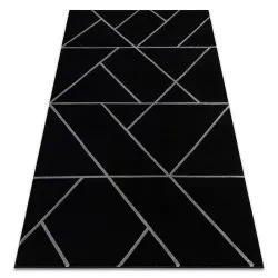 Exklusiv EMERALD Teppich 7543 glamour, stilvoll geometrisch schwarz / silber 