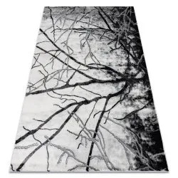 Exklusiv EMERALD Teppich 3820 glamour, stilvoll Baum silber 