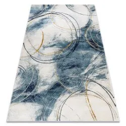 Exklusiv EMERALD Teppich A0087 glamour, stilvoll Kreise blau / gold
