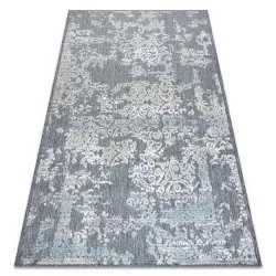 Teppich Strukturell SOLE D3812 Ornament flach gewebt grau / beige
