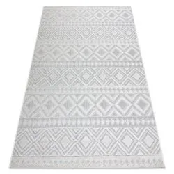 Teppich Strukturell SOLE D3851 Boho Diamanten flach gewebt beige