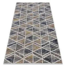 Modern Teppich MUNDO D7891 Diamanten, Dreiecke 3D Outdoor grau / beige