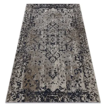 Dywan nowoczesny MUNDO E0681 ornament, ramka vintage outdoor beż / czarny