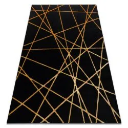 Modern GLOSS Teppich 406C 86 stilvoll, glamour, art deco, geometrisch schwarz / gold