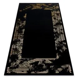 Modern GLOSS Teppich 408C 86 Rahmen stilvoll, glamour, art deco schwarz / gold