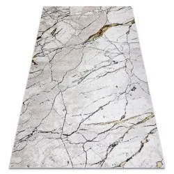 Modern GLOSS Teppich 529A 53 Marmor, Stein stilvoll, glamour elfenbein / beige