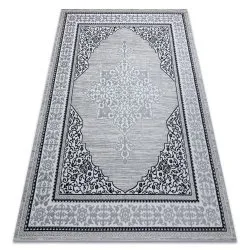Modern GLOSS Teppich 8490 52 Ornament, stilvoll, Rahmen elfenbein / grau