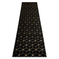 Modern GLOSS Teppich, Läufer 409C 86 Würfel stilvoll, glamour, art deco schwarz