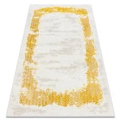 Teppich CORE 004A Rahmen, schattiert - Struktur zwei Vliesebenen, Elfenbein / gold
