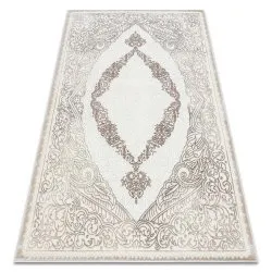 Teppich CORE 8111 Ornament Vintage - Strukturell, zwei Ebenen aus Vlies, beige