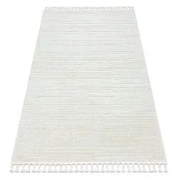 Teppich SEVILLA AC53B Streifen weiß Franse berber marokkanisch shaggy