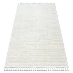 Teppich SEVILLA PC00B Streifen weiß Franse berber marokkanisch shaggy