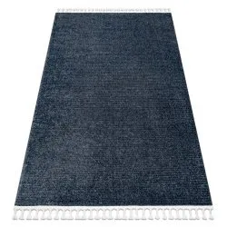 Teppich SEVILLA PC00B Streifen blau Franse berber marokkanisch shaggy