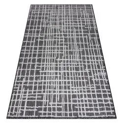Teppich SISAL SION Gitter, Linien 22144 flach gewebt schwarz / ecru 