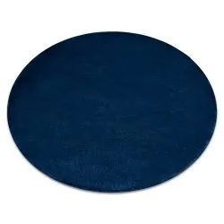 Moderner Waschteppich POSH Kreis Shaggy, plüschig, dick Antirutsch dunkelblau