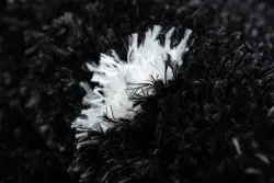 Dywan FLUFFY 2370 shaggy kropki - antracyt / biały