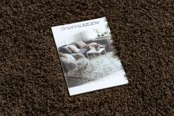 Dywan SOFFI koło shaggy 5cm brązowy