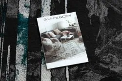Dywan DE LUXE nowoczesny 619 Ramka - Strukturalny szary / zielony
