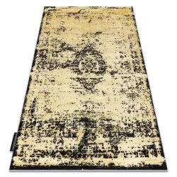 Modern DE LUXE Teppich 2083 Ornament vintage - Strukturell gold / grau
