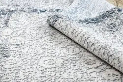 Dywan REBEC nowoczesny frędzle 51172A - dwa poziomy runa krem / granat
