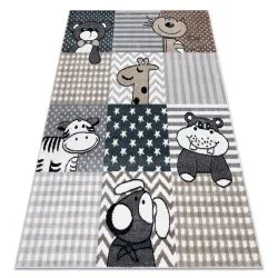Teppich FUN Pets für Kinder, Tiere grau