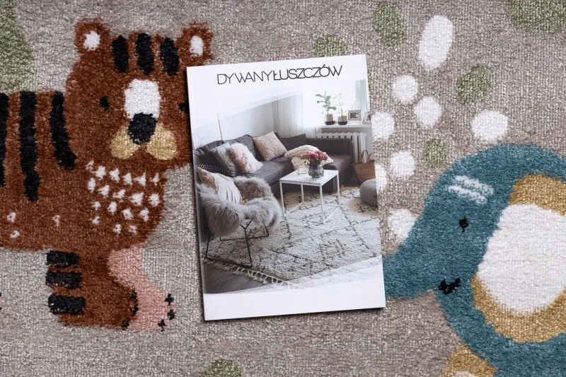 Dywan FUN Africa dla dzieci, zwierzęta, Afryka beż