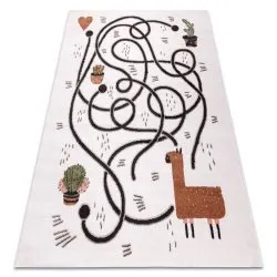 Teppich FUN Game für Kinder, Spiel, Lama creme