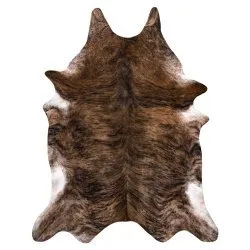 Teppich künstliches Rindsleder, Kuh G5072-1 Braun Leder