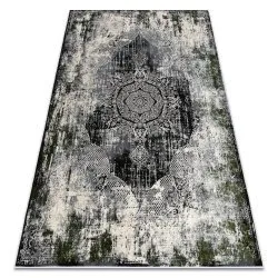 Modern VINCI 1516 Teppich Rosette vintage - Strukturell elfenbein / grün