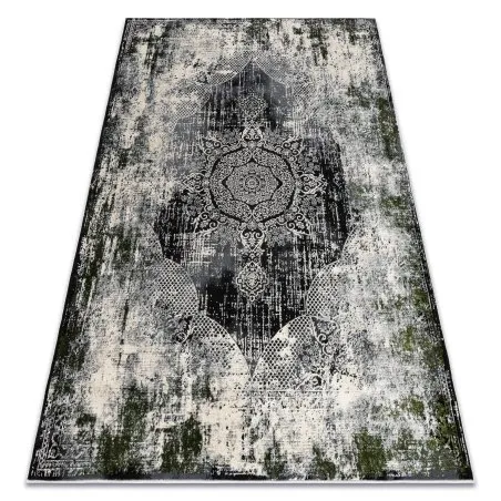 Modern VINCI 1516 Teppich Rosette vintage - Strukturell elfenbein / grün