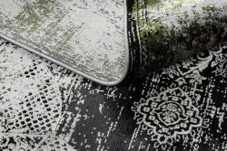 Modern VINCI 1516 Teppich Rosette vintage - Strukturell elfenbein / grün