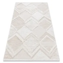 Teppich ÖKO SISAL MOROC 22314 Rauten, Zickzack, boho Franse - strukturell beige / creme