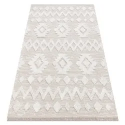 Teppich ÖKO SISAL MOROC 22319 Rauten boho Franse - strukturell beige / creme